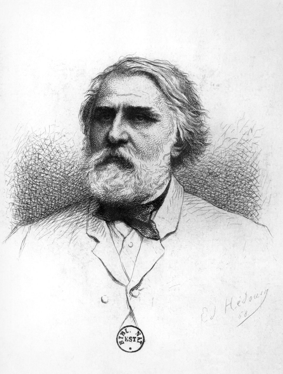 Ivan Turgenyev (1818-83) portréja alkotó: Pierre Edmond Alexandre Hedouin