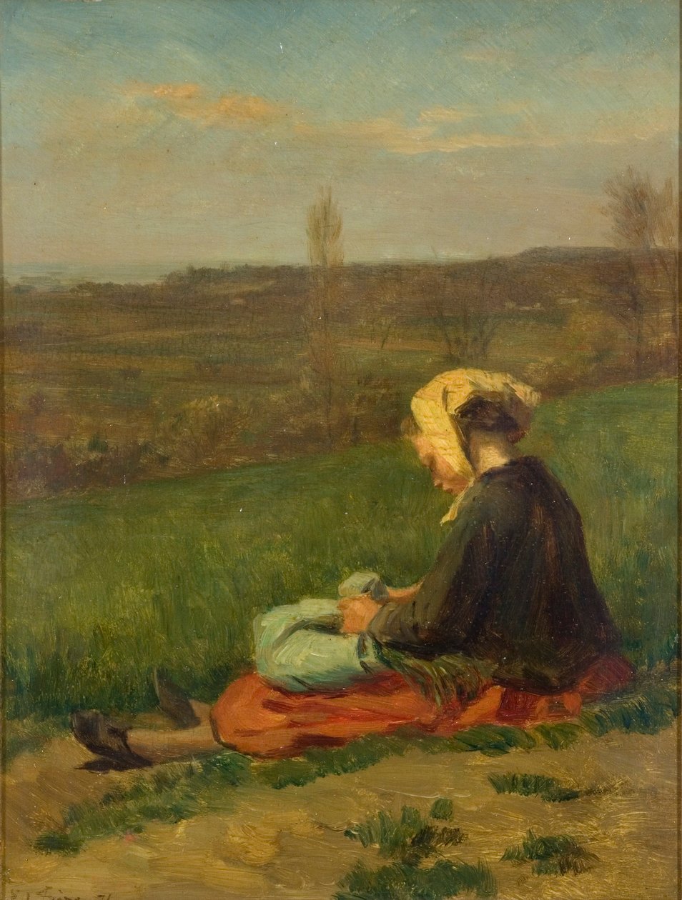 „Gyermek a mezőn”, 1871 alkotó: Pierre Edouard Frere
