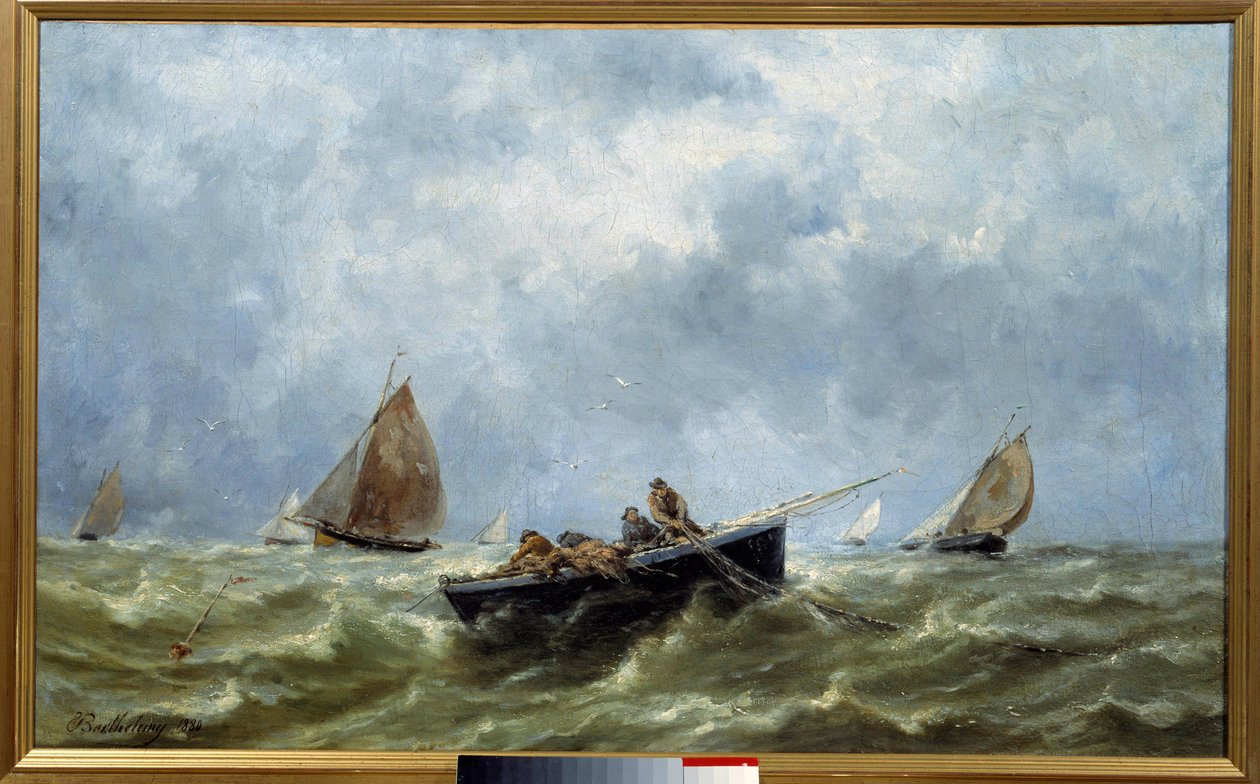 Tengeri halászok Emile Berthelemy festménye (1818-1890) 1880 Fecamp Múzeum of Newfoundland alkotó: Pierre Emile Berthelemy