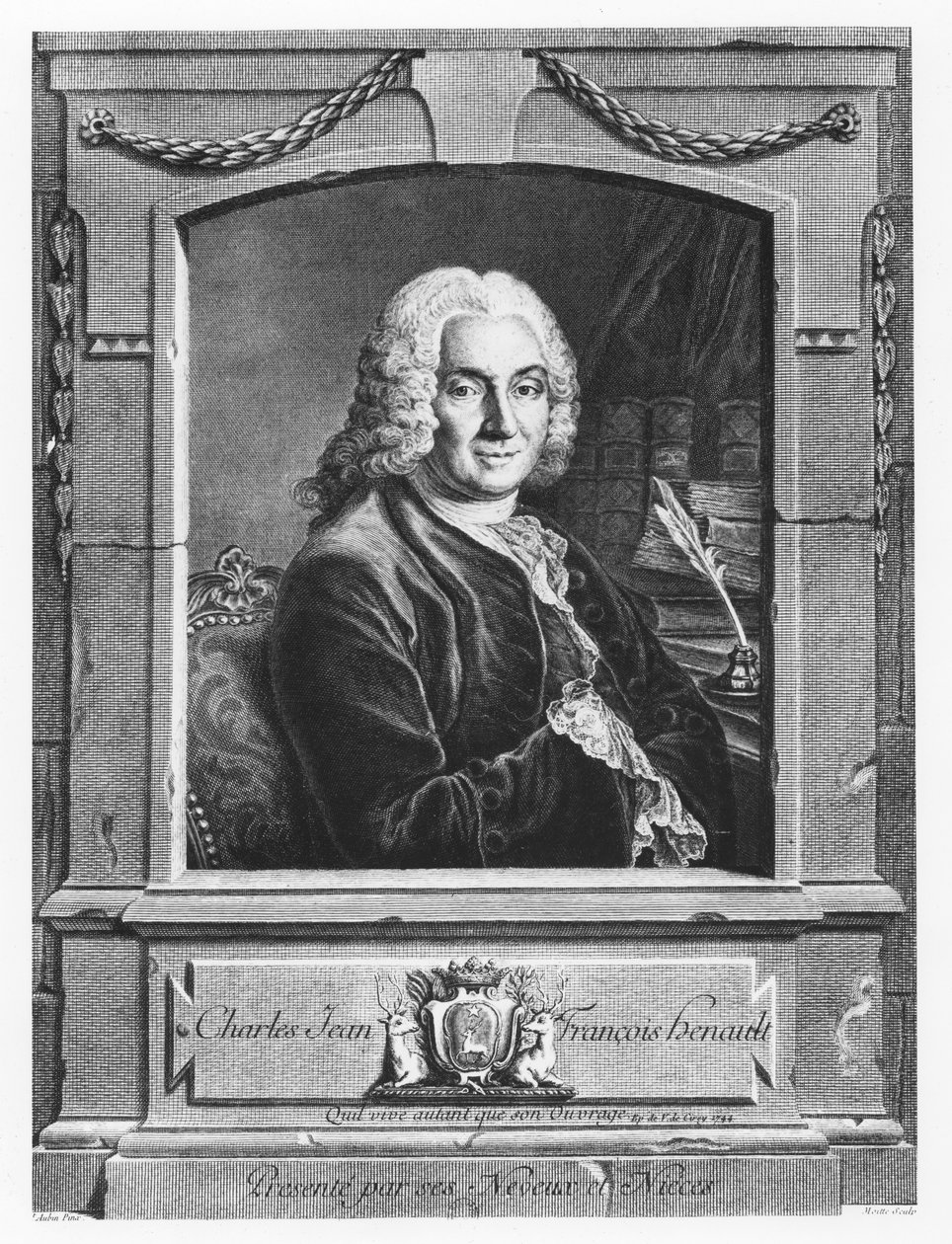 Charles Jean François Hénault portréja alkotó: Pierre Etienne Moitte
