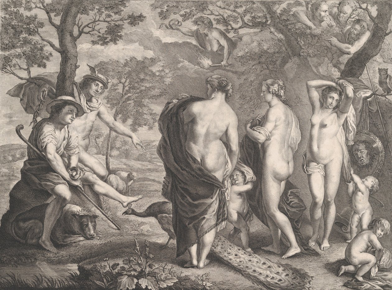 A párizsi ítélet, 1750 alkotó: Pierre Etienne Moitte