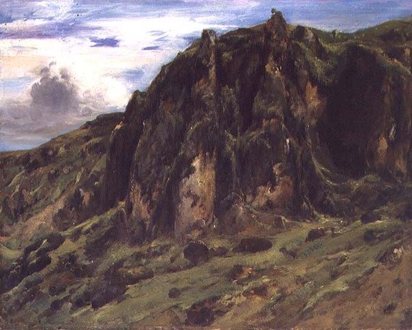 Táj az Auvergne-ben alkotó: Pierre Etienne Theodore Rousseau