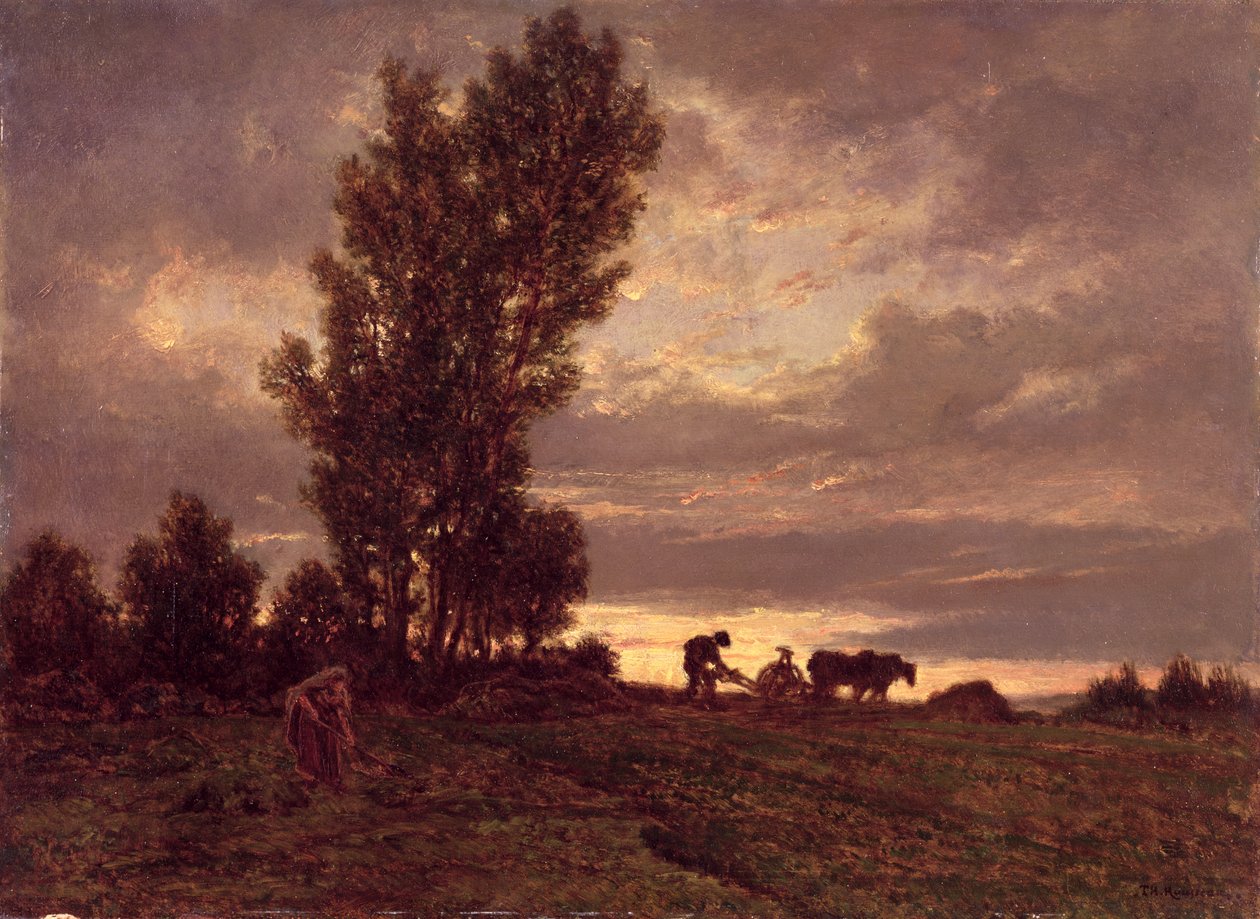 Táj egy szántóval alkotó: Pierre Etienne Theodore Rousseau