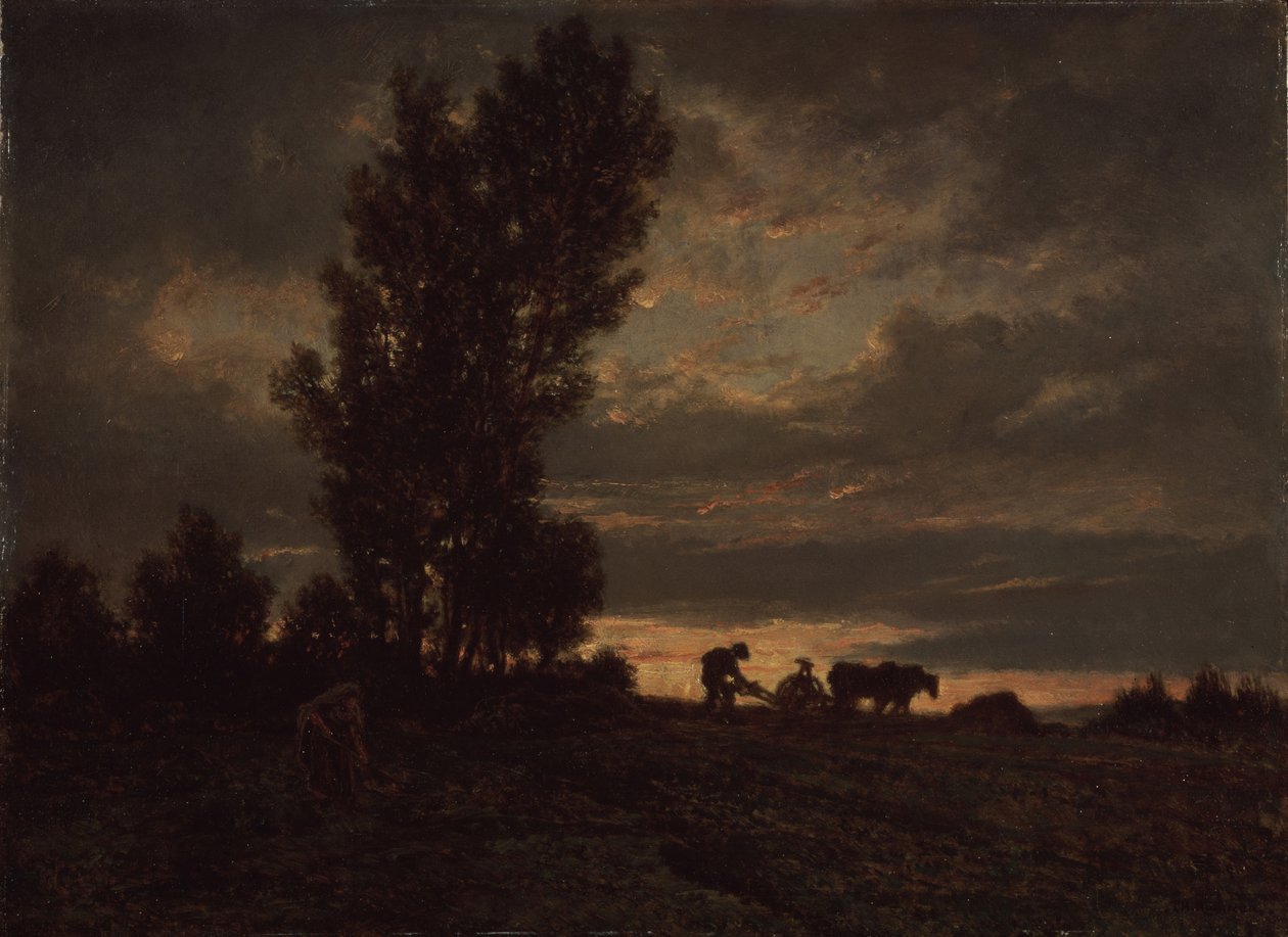 Táj szántóemberrel, 1860-as évek alkotó: Pierre Etienne Theodore Rousseau