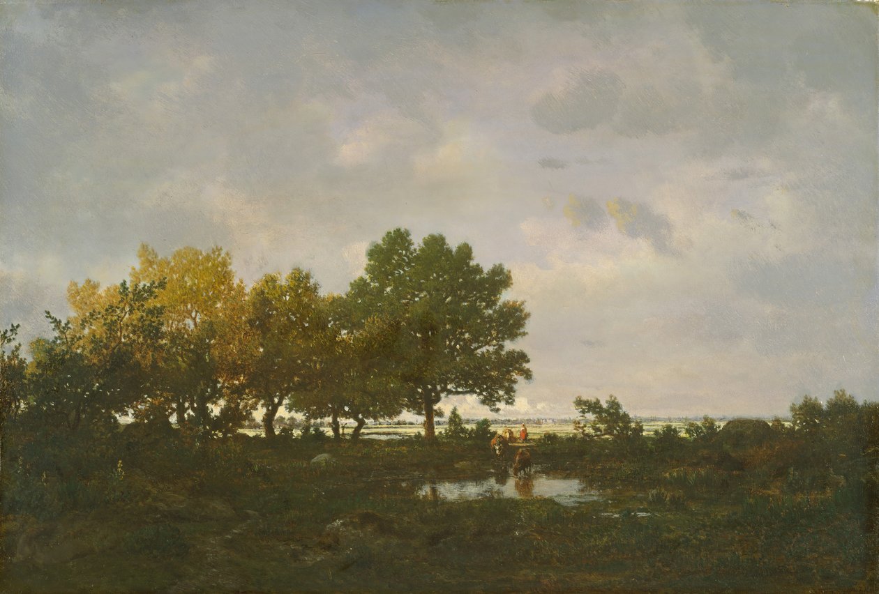 A La Mare-tó, 1855. alkotó: Pierre Etienne Theodore Rousseau