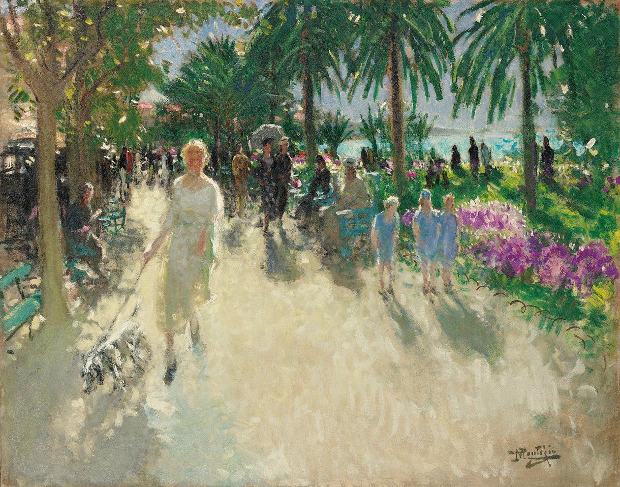 La Croisette, Cannes (olaj, vászon) alkotó: Pierre Eugene Montezin
