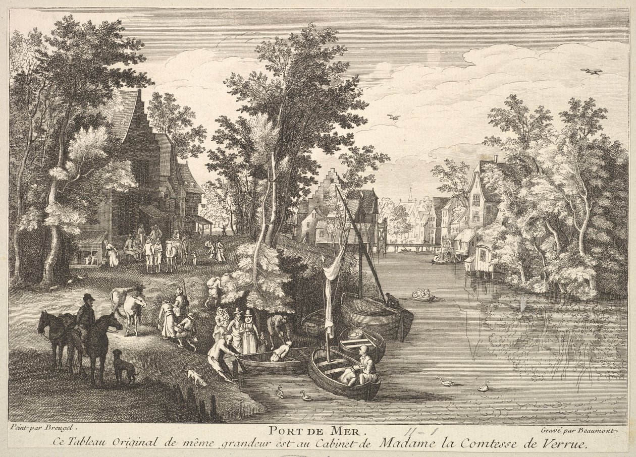 Port de Mer tengeri kikötője a Madame la Comtesse de Verrue gyűjteményében található festmény után. alkotó: Pierre Francois Beaumont