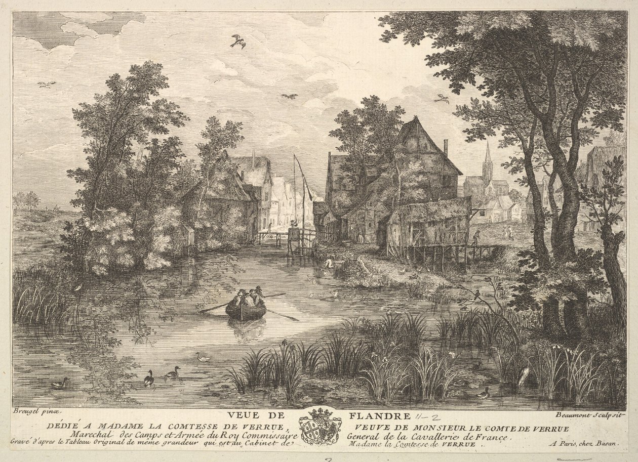 Flandria Veue de Flandre látványa a Madame la Comtesse gyűjteményében található festmény után. alkotó: Pierre Francois Beaumont