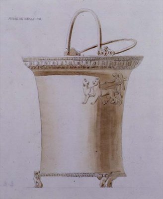 Egy áldozati kancsó mintája a Musee de Napoliból alkotó: Pierre Francois Leonard Fontaine