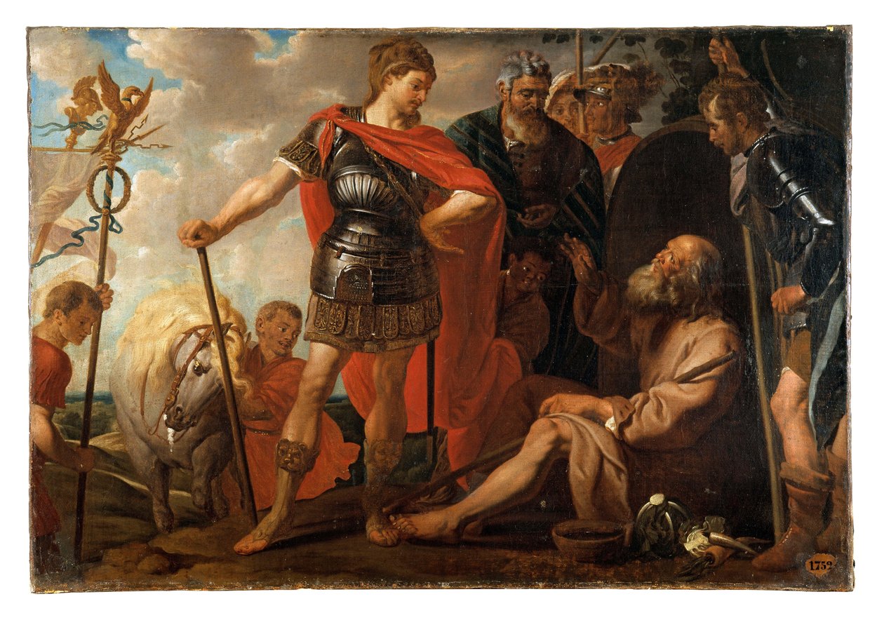 Alexander és Diogenész (másolat Gaspar de Crayer után) alkotó: Pierre François Antoine de Goesin