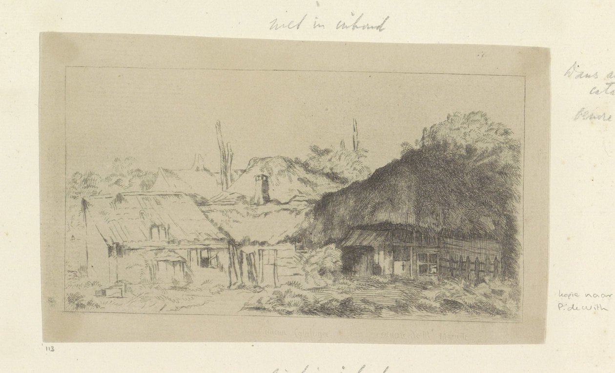 Boerderij Nyolcvanöt eredeti nyomat gyűjteménye (sorozat címe) alkotó: Pierre François Basan (workshop of)