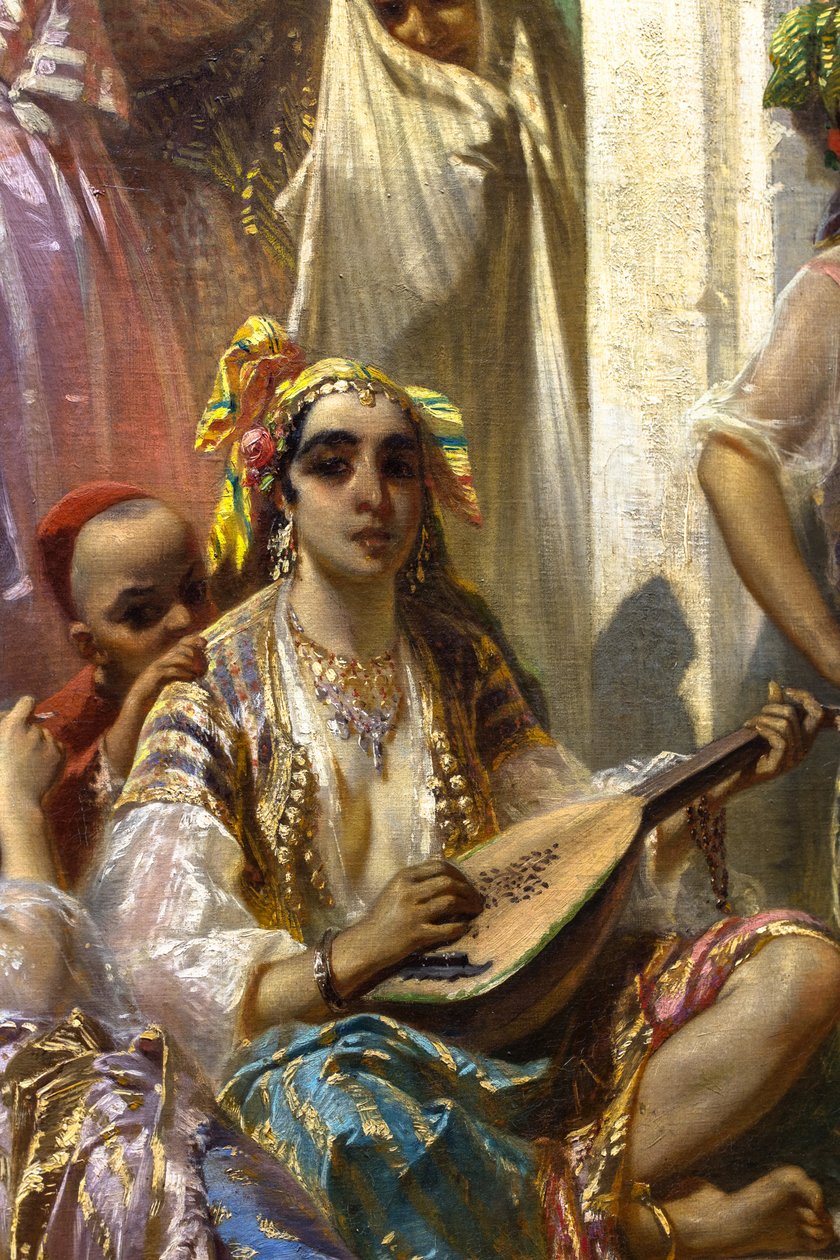 Algíri nők, udvari belső tér alkotó: Pierre François Eugène (after) Giraud