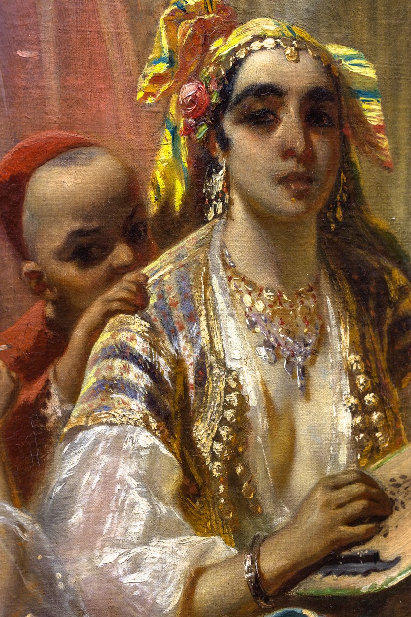 Algíri nők, udvari belső tér alkotó: Pierre François Eugène (after) Giraud