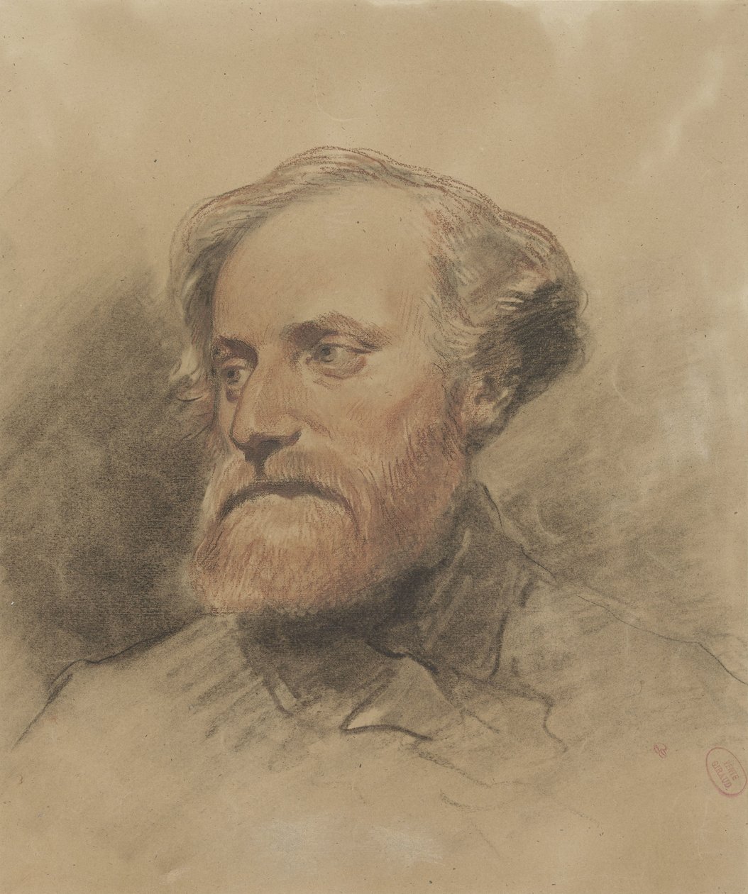 Alexandre Gabriel Decamps festő portréja alkotó: Pierre François Eugène Giraud