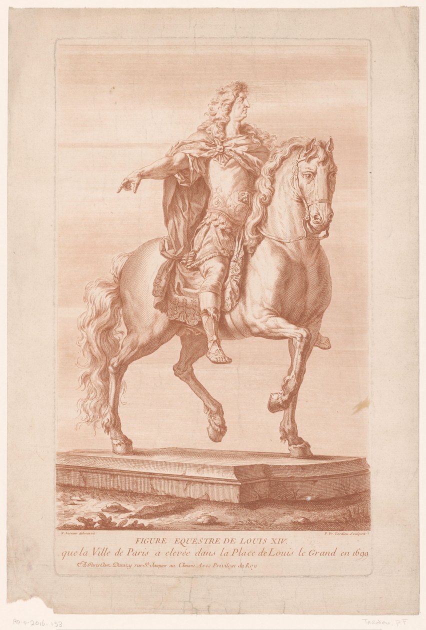 XIV. Lajos lovas portréja XIV. Lajos lovas figurája (cím a tárgyon) alkotó: Pierre François Tardieu