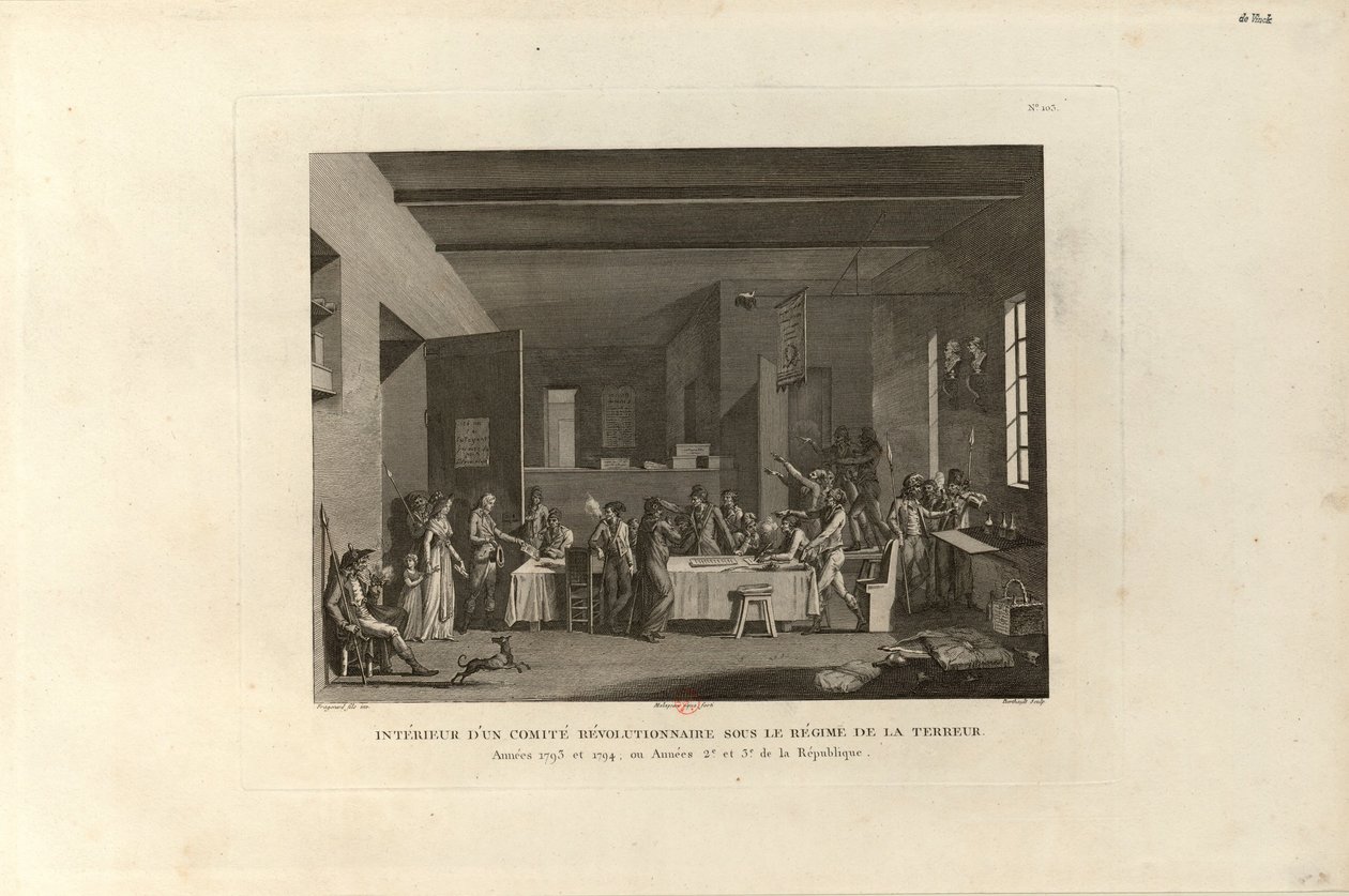 Egy forradalmi bizottság belsejében a terror uralma alatt, 1802. alkotó: Pierre Gabriel Berthault