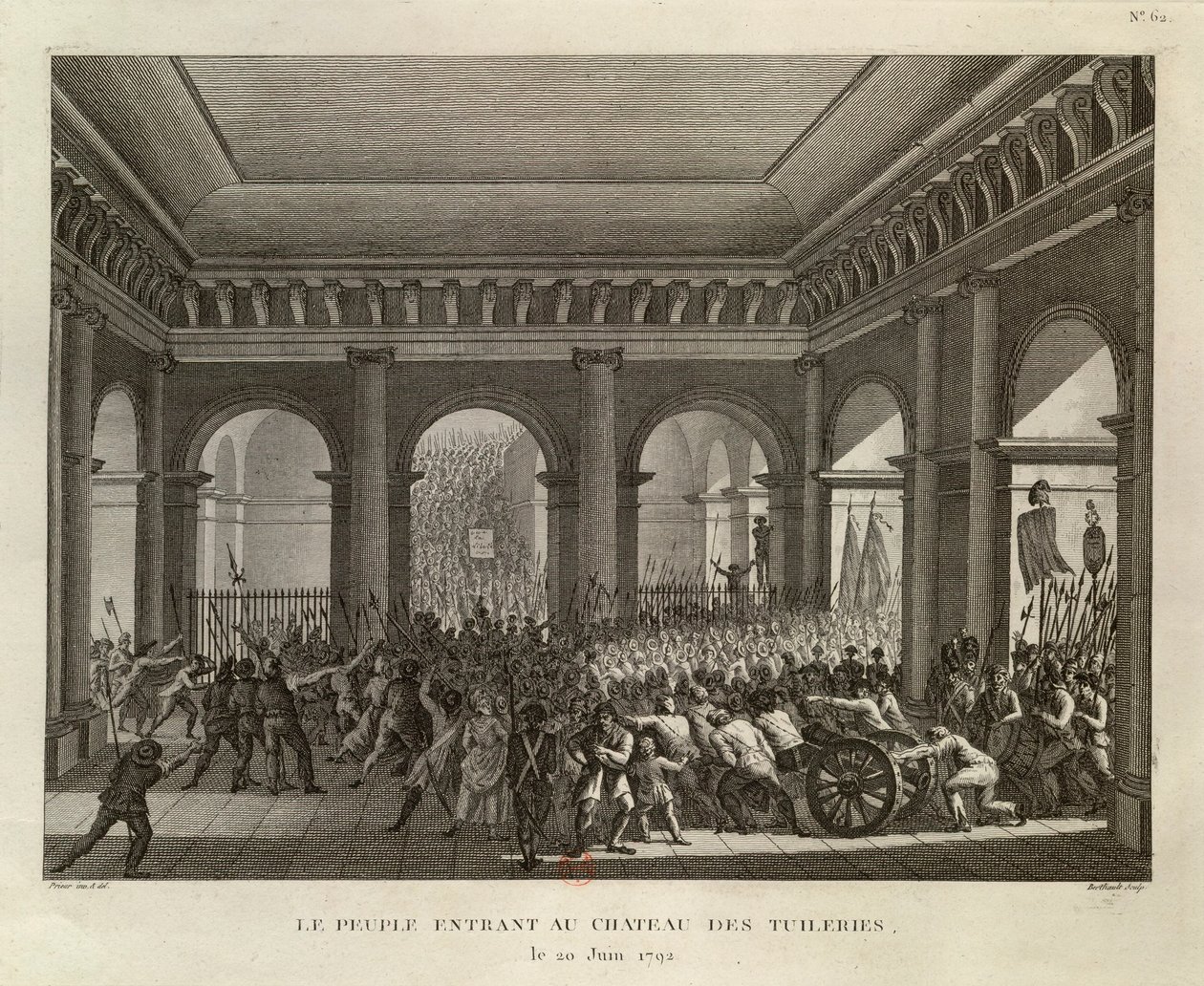 A Tuileriák palotájába belépő emberek alkotó: Pierre Gabriel Berthault
