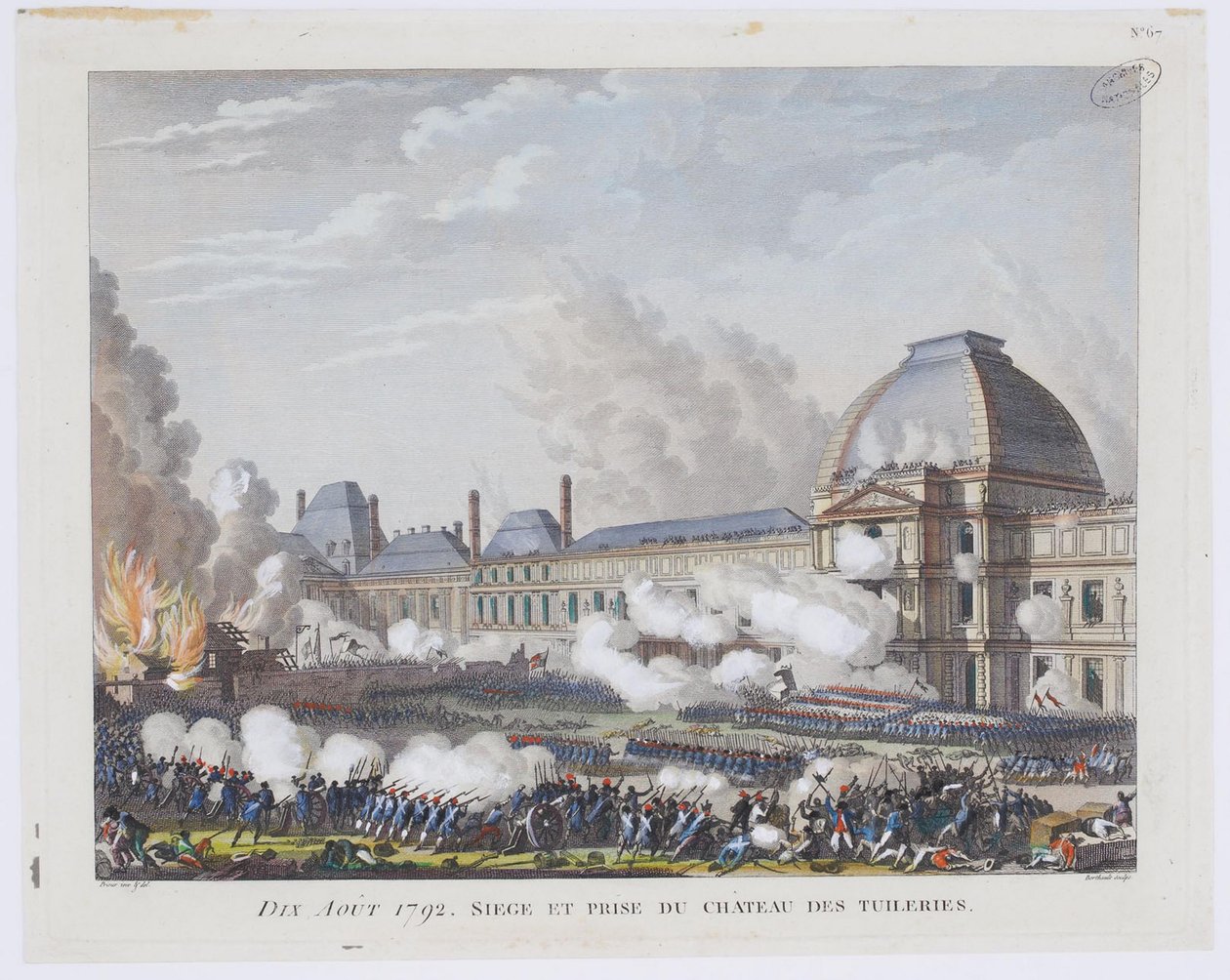 A Tuileries-palota megrohanása 1792. augusztus 10-én, kb. 1800 alkotó: Pierre Gabriel Berthault