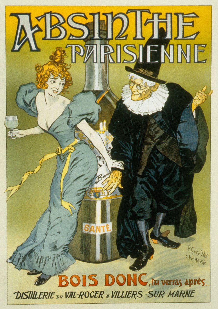 Pierre Henri Gelis-Didot és Louis Malteste francia reklámja az "Absinthe parisienne" c. 1900 (plakát) alkotó: Pierre Gelis Didot
