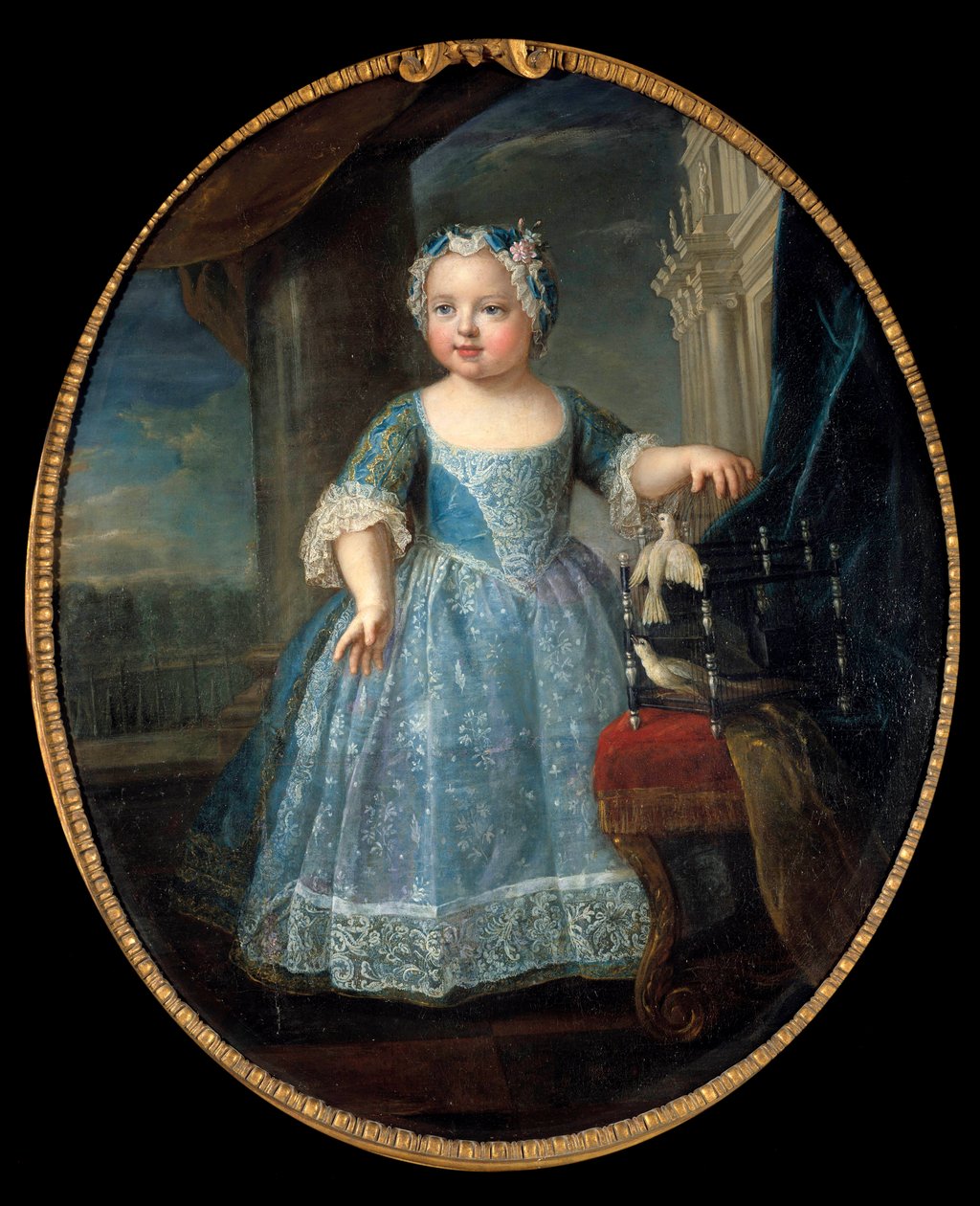 A francia Louise Marie (1728-1733) portréja dit Madame, XV. Lajos harmadik lánya Pierre Gobert (1662-1744) festménye, 18. század V. 1,08 x 0,88 m. alkotó: Pierre Gobert