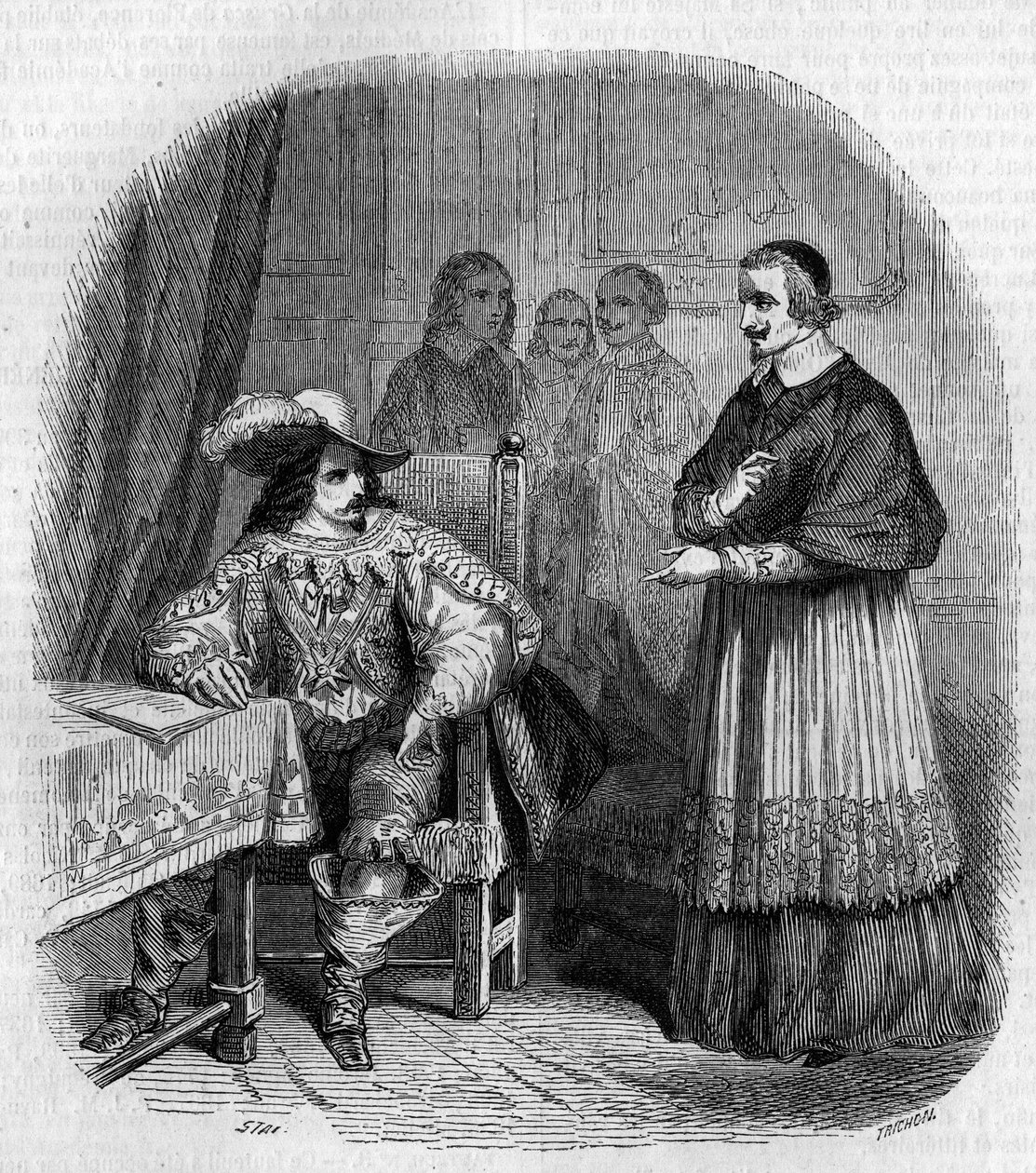 1635-ben alapította XIII. Lajos (1601-1643) és Richelieu bíboros (Armand Jean du Plessis de Richelieu) (1585-1642). G. Staal metszete alkotó: Pierre Gustave Eugene Staal