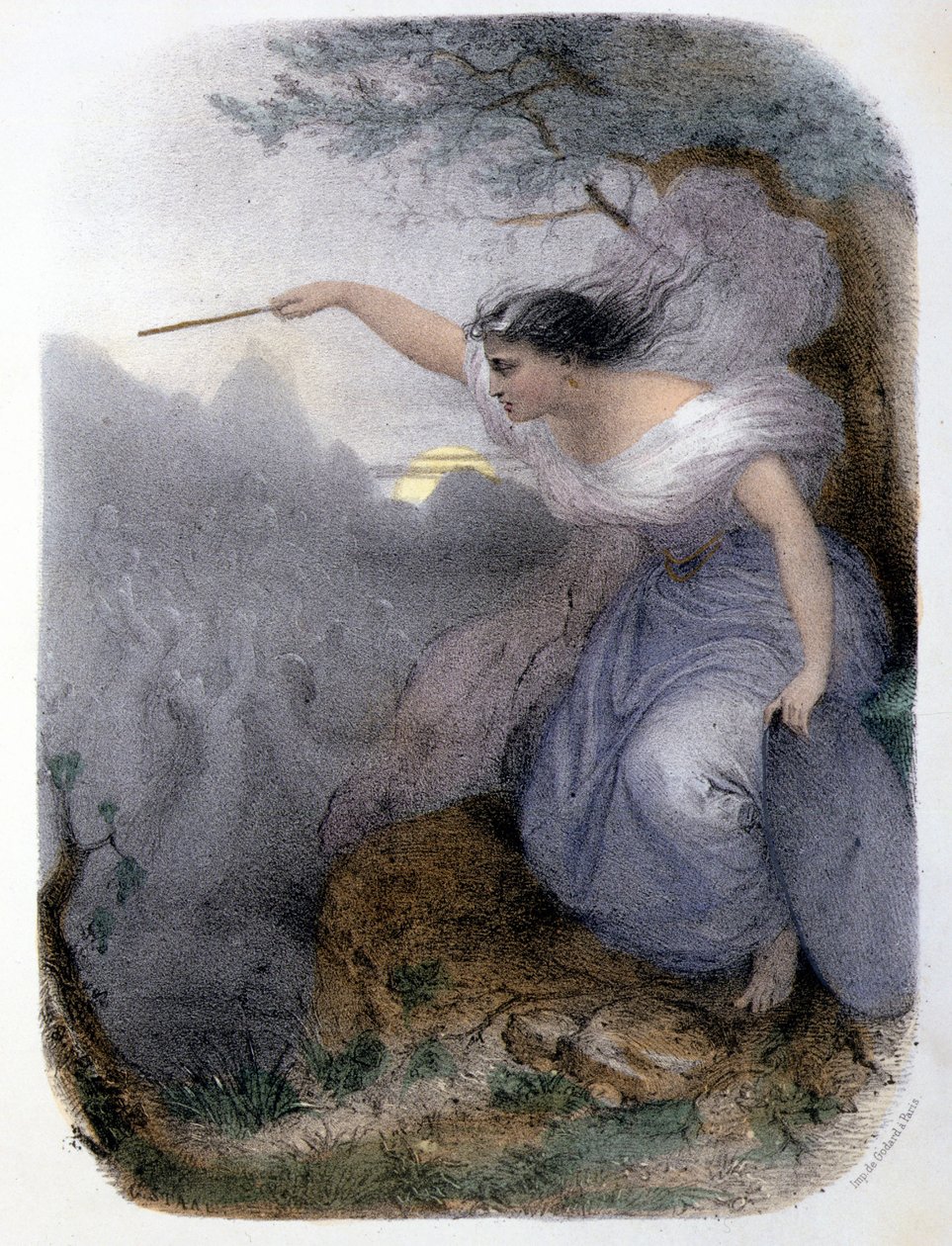 The Fairy Willis – Mery és Foelix „Mitológiai nők”-ben, ill. G. Staal, szerk. írta Gouet alkotó: Pierre Gustave Eugene Staal