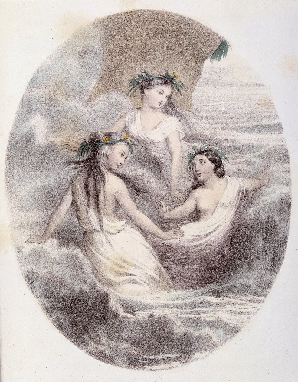 Les Ondines - a „Les Femmes mythologiques”-ben, G. Staal rajzai, Mery és a Cte ​​Foelix, Ed. G. de Gouet alkotó: Pierre Gustave Eugene Staal