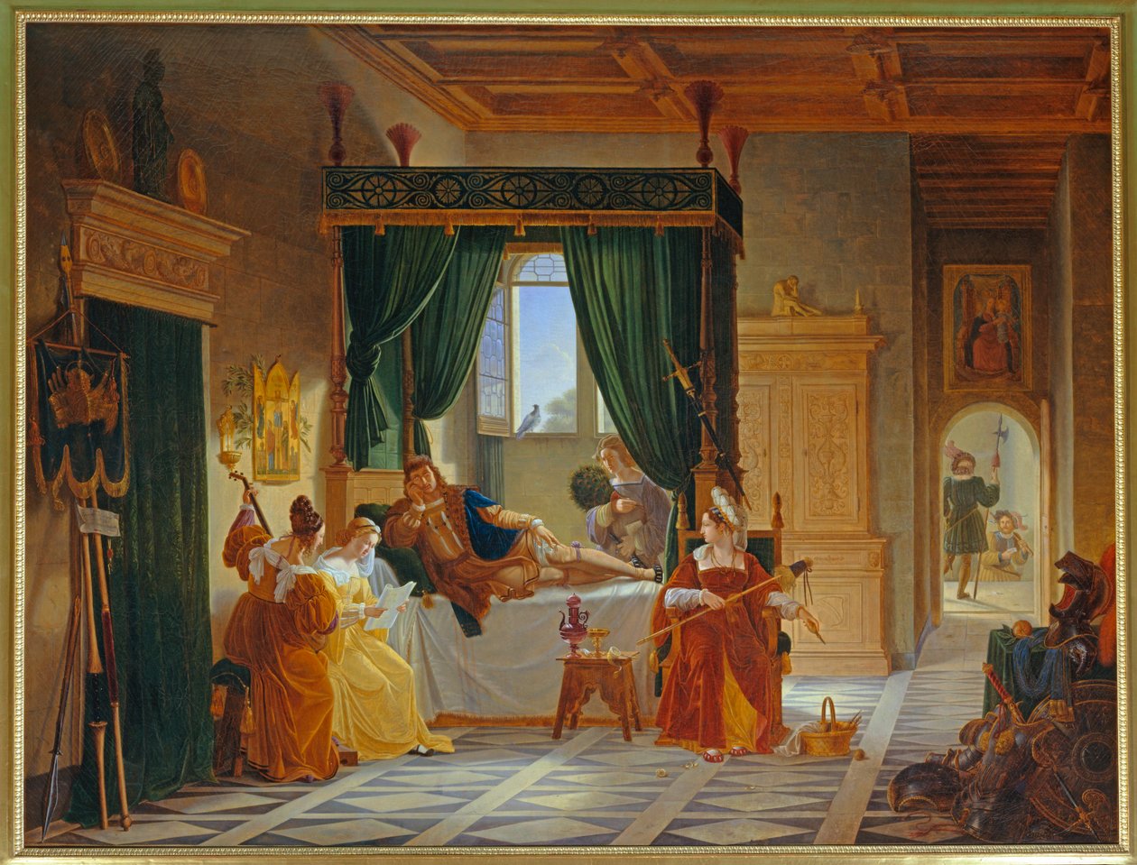 La convalescence de Bayard - Bayard lábadozása ... alkotó: Pierre Henri Revoil