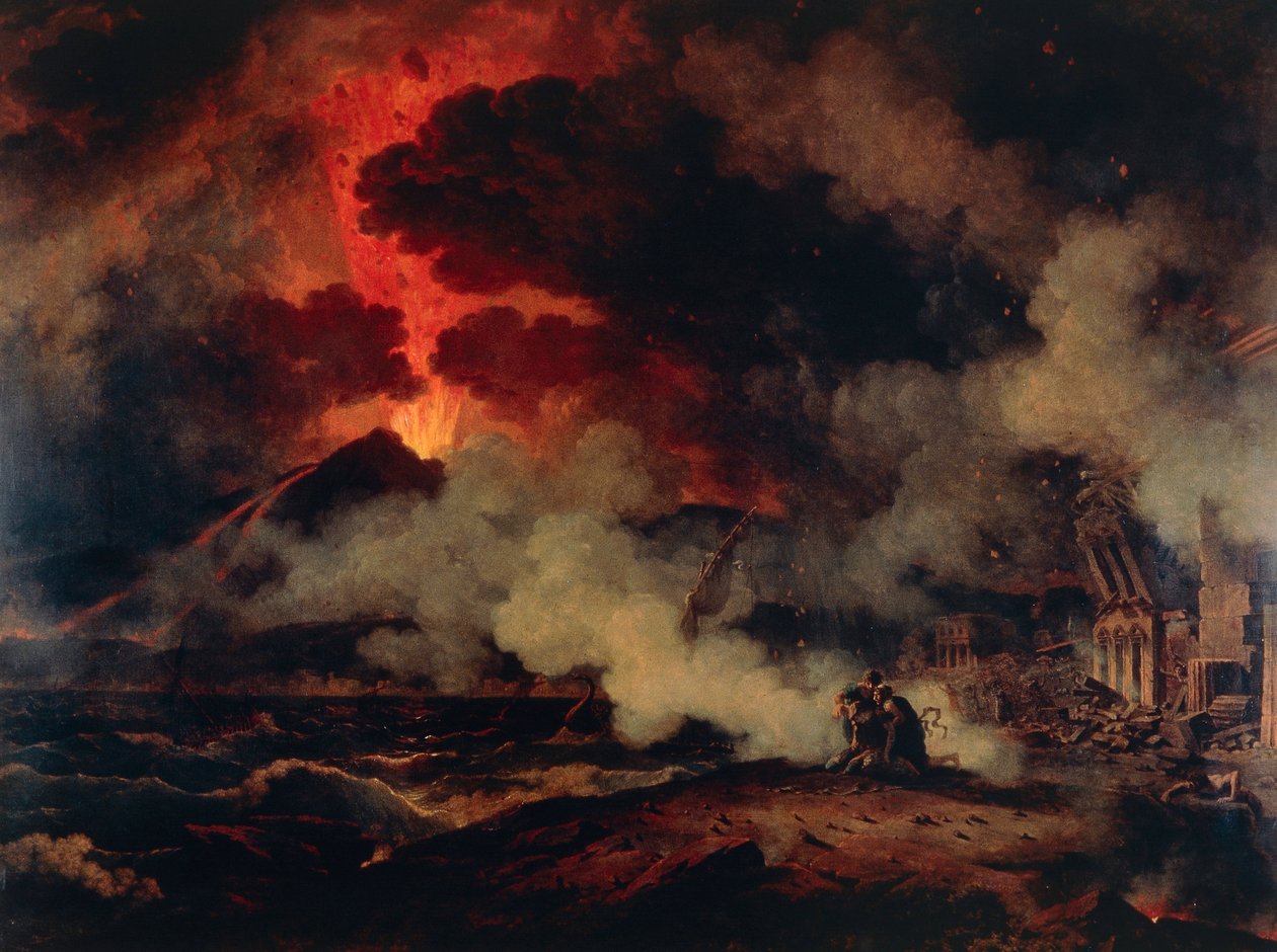 A Vezúv kitörése (olaj, vászon) alkotó: Pierre Henri de Valenciennes