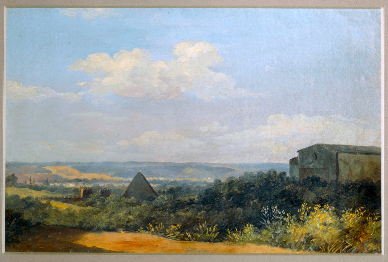 A Cestius-piramis Rómában - A Cestius-piramis Rómában. Papír, kartonpapír ... alkotó: Pierre Henri de Valenciennes