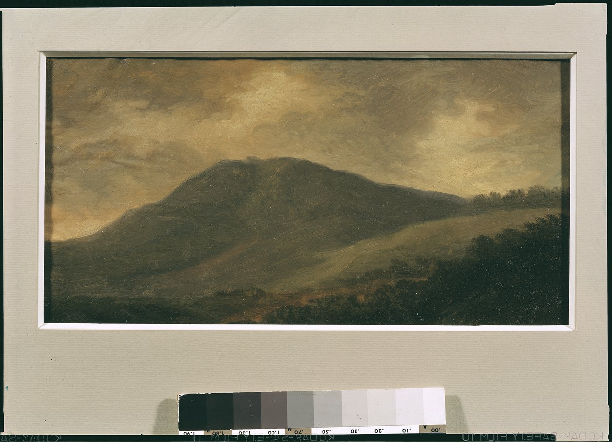 Monte Cavo, Nemi közelében (olaj a kártyán) alkotó: Pierre Henri de Valenciennes