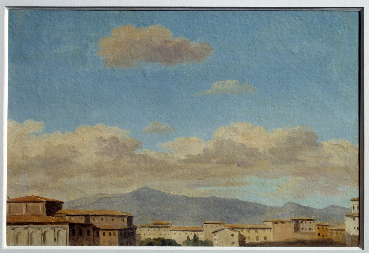 Égbolt tanulmány Quirinalban (Róma). Pierre Henri De Valenciennes (1750-1819) festménye alkotó: Pierre Henri de Valenciennes