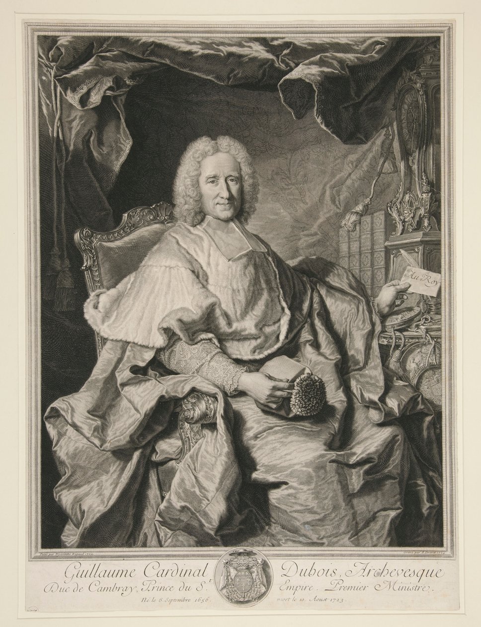 Guillaume Dubois bíboros alkotó: Pierre Imbert Drevet