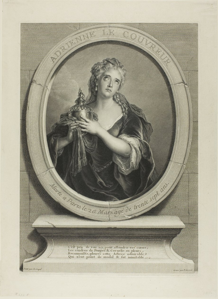 Adrienne Le Couvreur portréja alkotó: Pierre Imbert Drevet