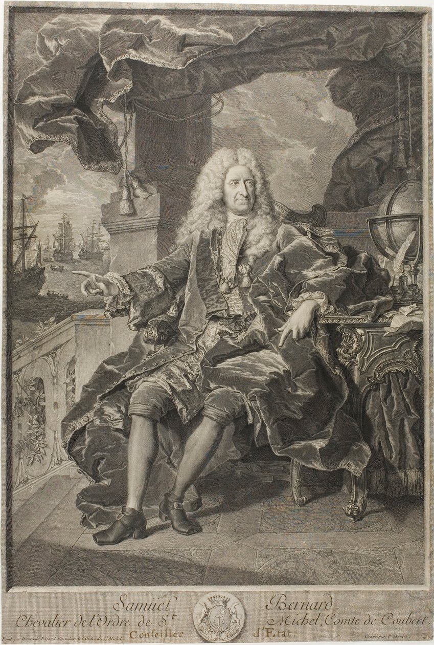 Samuel Bernard államtanácsos portréja alkotó: Pierre Imbert Drevet