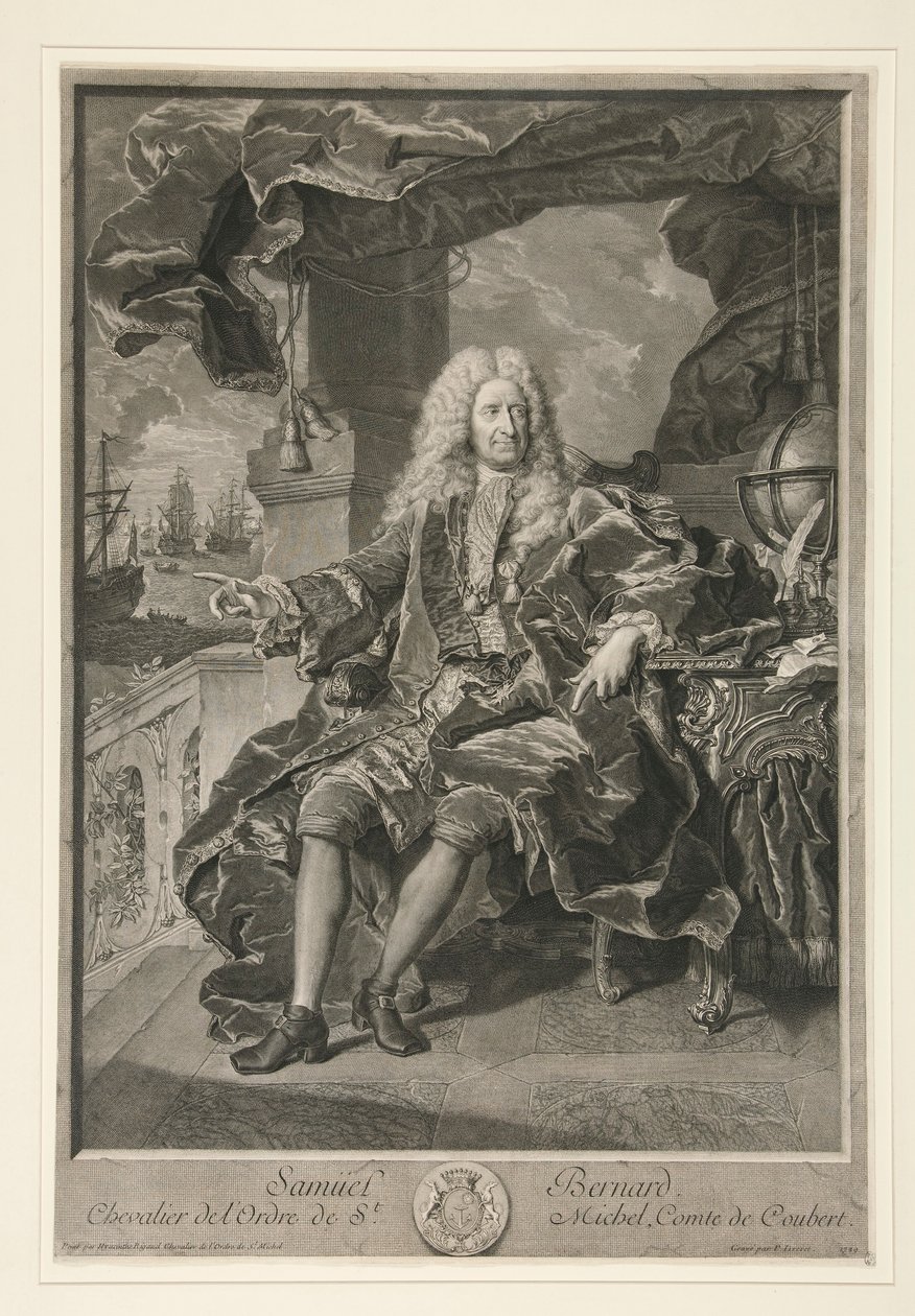 Samuel Bernard, Coubert gróf portréja alkotó: Pierre Imbert Drevet