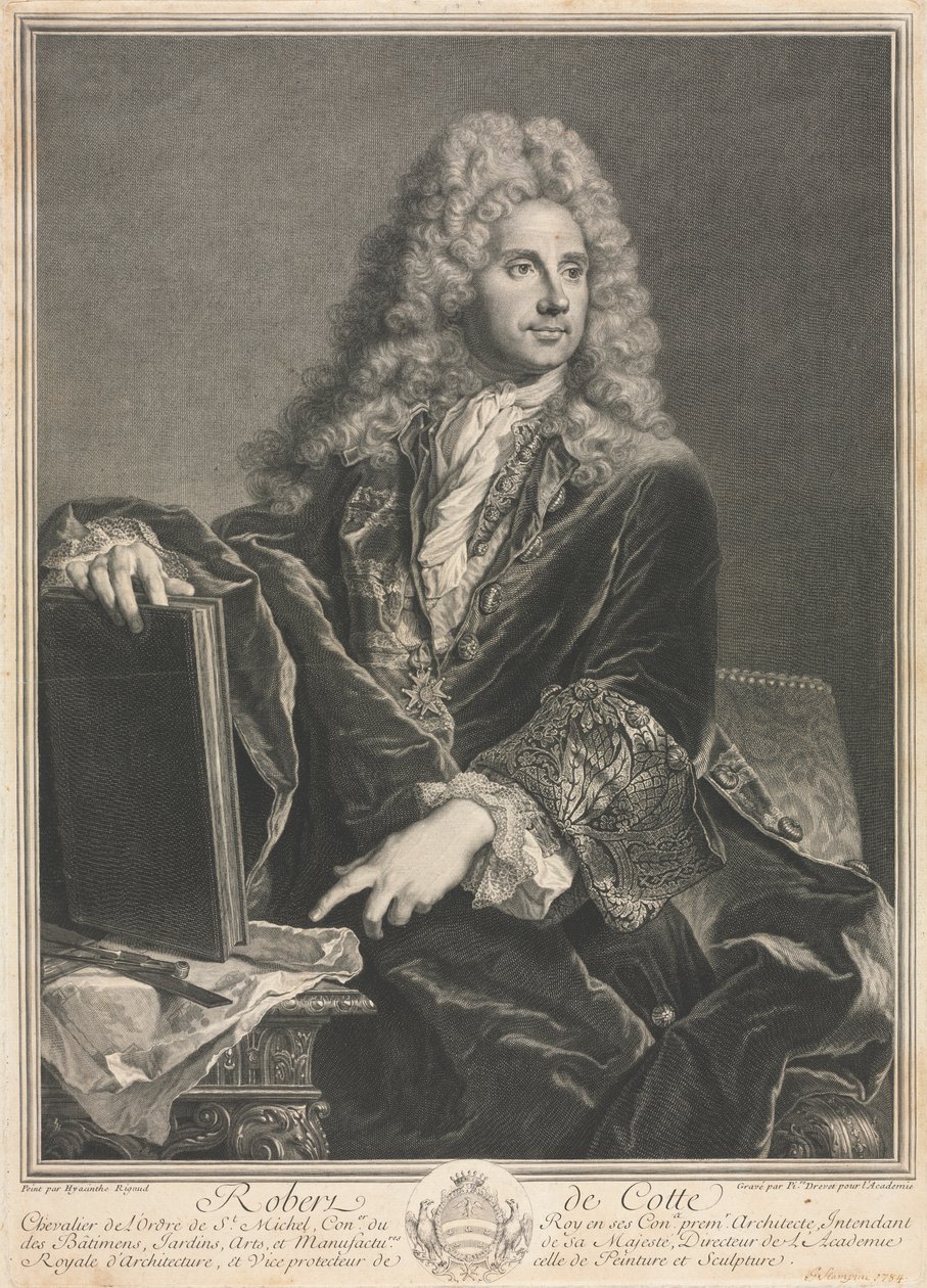 Robert de Cotte. alkotó: Pierre Imbert Drevet