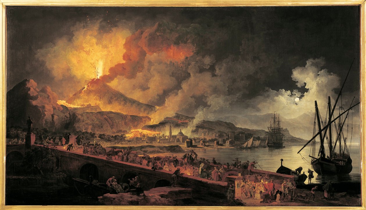 Franciaország, Nantes, a Vezúv kitörése Porticiből alkotó: Pierre Jacques Volaire