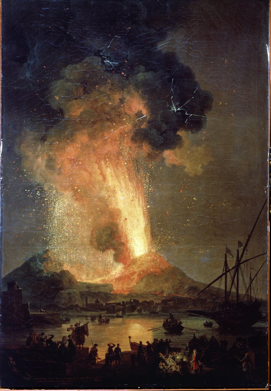 A Vezúv kitörése. Pierre-Jacques (Pierre Jacques) Volaire (A Volaire-lovag) festménye (1729-1802) Olaj, vászon, 242 x 163 cm alkotó: Pierre Jacques Volaire