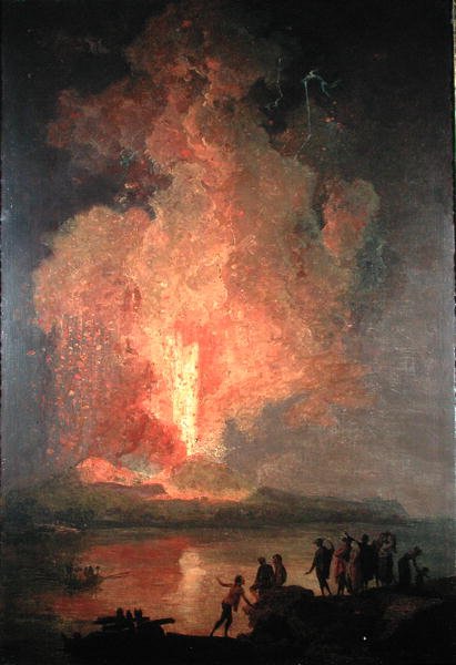 Kitör a Vezúv (olaj, vászon) alkotó: Pierre Jacques Volaire