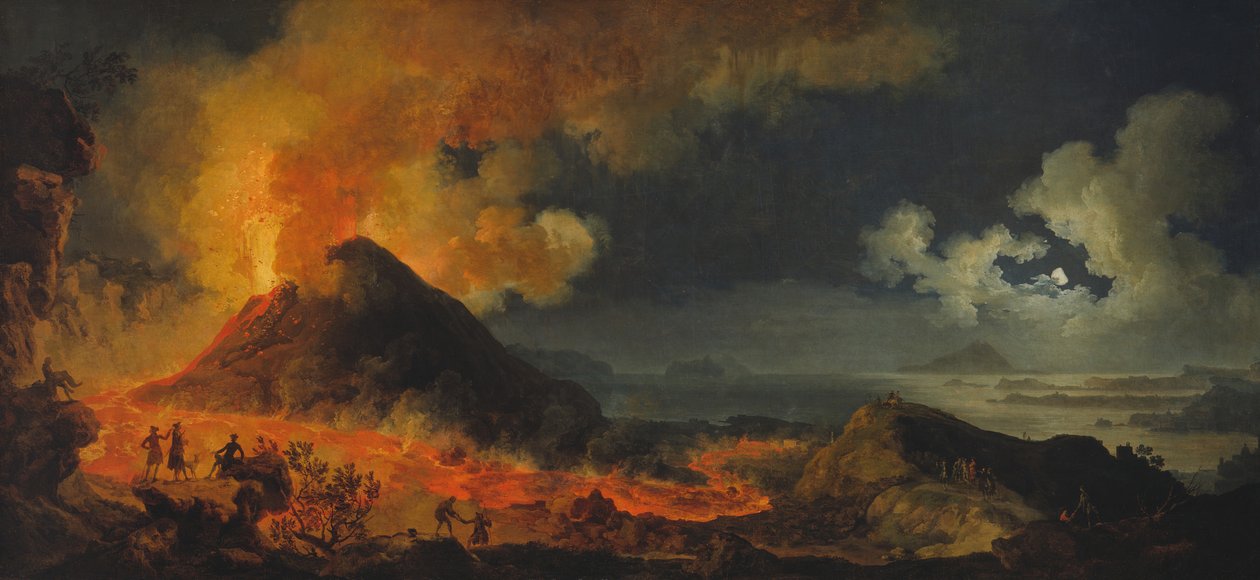 A Vezúv kitörése, 1771. alkotó: Pierre Jacques Volaire