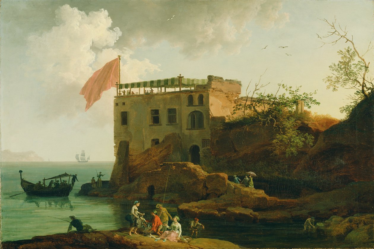 Gaiola látképe, 1770-90 körül alkotó: Pierre Jacques Volaire