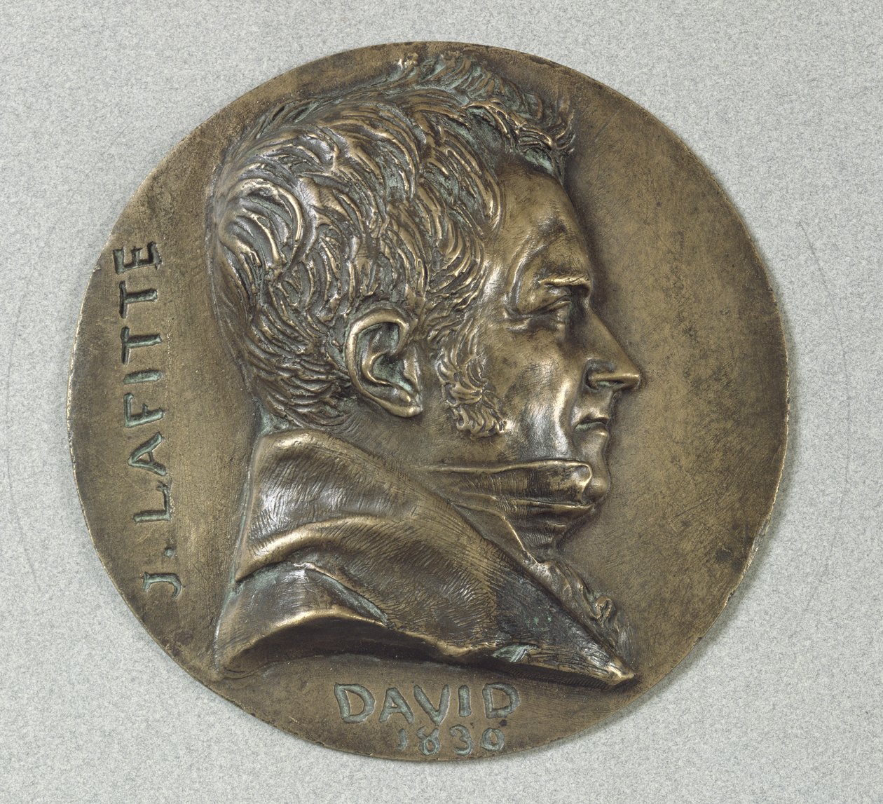 Medalion Jacques Lafitte (1767-1844) portréjával, 1830 (fém) alkotó: Pierre Jean David d