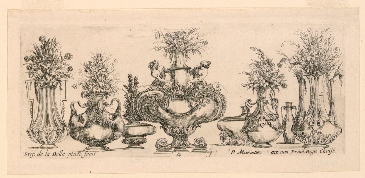 Nyolc váza, a „Raccol alkotó: Pierre Jean Mariette