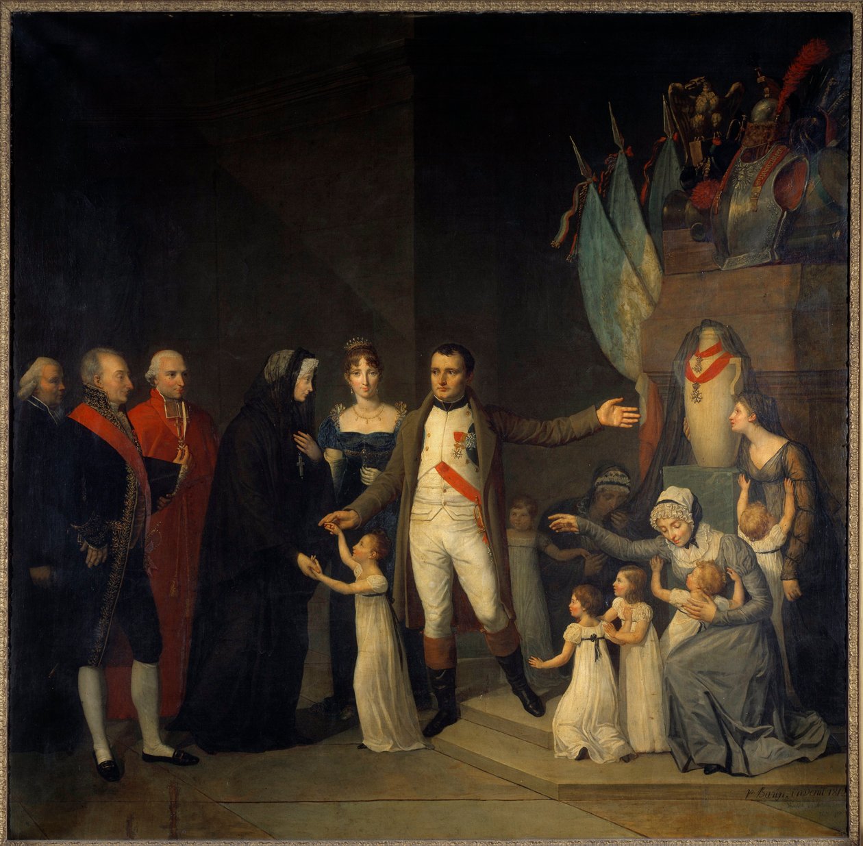 A Becsületlégió Oktatási Központjainak megalapítása I. Napóleonnal. Pierre Joseph Bazin (1797-1866) festménye 19. századi Párizs, a Becsületrend Múzeuma alkotó: Pierre Joseph Bazin