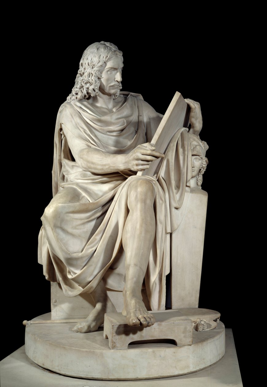 Nicolas Poussin francia festő (1594-1660) Pierre Julien (1731-1804) márványszobra 1804 V. 1,64x1,01 m Párizs, Louvre Múzeum alkotó: Pierre Julien