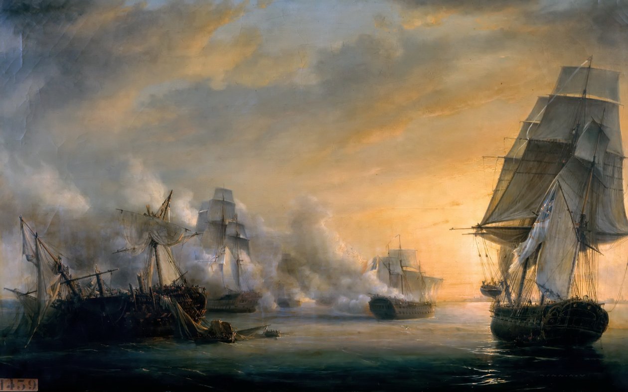 Tengerészeti harc Cádiz előtt, 1801. július 13-án alkotó: Pierre Julien Gilbert