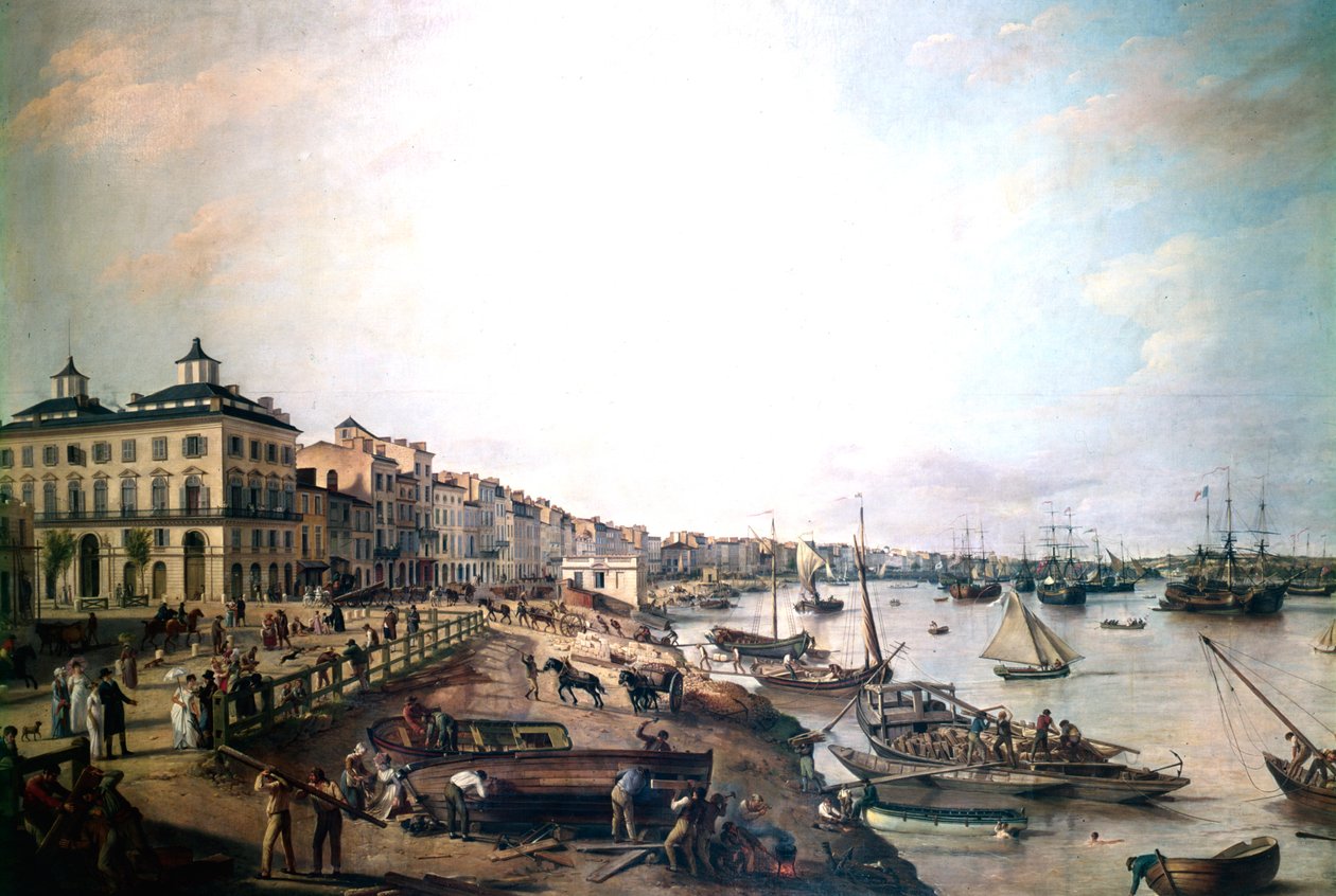 Bordeaux kikötője, Franciaország, 1804 alkotó: Pierre Lacour the Elder
