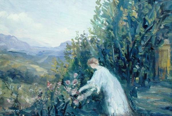 Nő a kertben, 1909-1910 körül (olaj, vászon) alkotó: Pierre Laprade