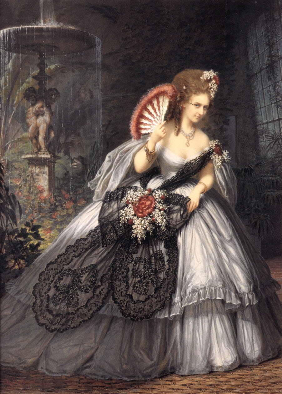 Az olasz Virginia Oldoini, Castiglione grófnője, Ritrosetta, Pierre-Louis Pierson fotója Aquilin Schad gouache-jával, 1864 alkotó: Pierre Louis after Pierson